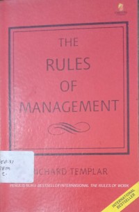 Image of THE RULES OF MANAGEMENT